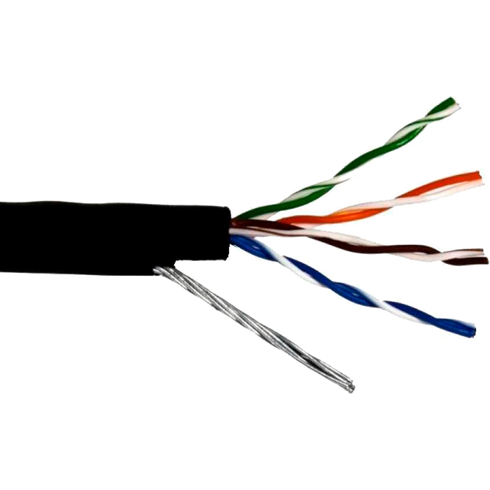 Кабель UTP cuprum outdoor 4PR 24AWG CAT5e + ТРОС